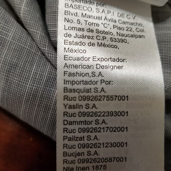 Calvin Klein Men's Gray Shirt Long Sleeve Button Up 100% Cotton Stretch Size L69 - Picture 11 of 13